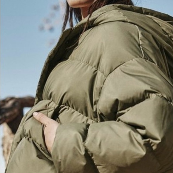 Velvet by Graham and Spencer Women Raylin Cropped Puffer Jacket Sage Green Sz S - Picture 10 of 10